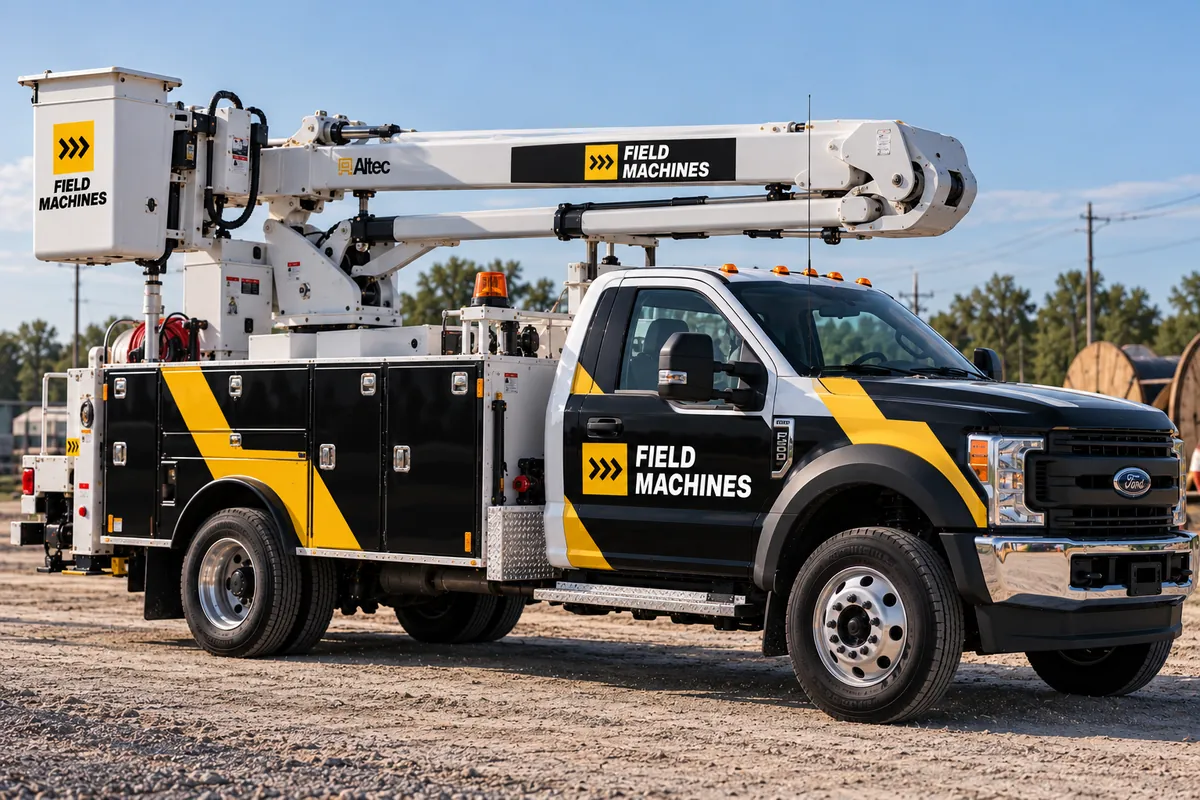 Field Machines bucket truck with aerial lift